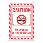 UL2399-ENG - Bu İşyerinde Sigara İçmek Yasaktır İkaz ve Uyarı Levhası