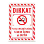 UL2407 - Yangın Merdiveninde Sigara İçmek Yasaktır İkaz ve Uyarı Levhası