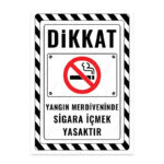 UL2408 - Yangın Merdiveninde Sigara İçmek Yasaktır İkaz ve Uyarı Levhası