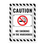 UL2418-ENG - Depoda Sigara İçmek Yasaktır İkaz ve Uyarı Levhası