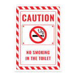 UL2419-ENG - Tuvalette Sigara İçmek Yasaktır İkaz ve Uyarı Levhası