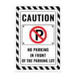 UL2432-ENG - Otopark Önüdür Park Yasak İkaz ve Uyarı Levhası