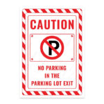 UL2433-ENG - Otopark Çıkışıdır Park Yasak İkaz ve Uyarı Levhası