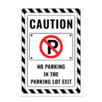 UL2434-ENG - Otopark Çıkışıdır Park Yasak İkaz ve Uyarı Levhası