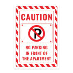 UL2439-ENG - Apartman Önüdür Park Yasak İkaz ve Uyarı Levhası