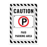 UL2450-ENG - Ücretli Park Alanı İkaz ve Uyarı Levhası