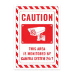 UL2461-ENG - Bu Alan 7/24 Kamera Sistemi ile İzlenmektedir İkaz ve Uyarı Levhası