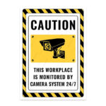 UL2464-ENG - Bu İşyeri 7/24 Kamera Sistemi ile İzlenmektedir İkaz ve Uyarı Levhası