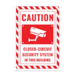 UL2507-ENG - Bu Binada Kapalı Devre Güvenlik Sistemi Vardır İkaz ve Uyarı Levhası