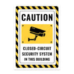 UL2508-ENG - Bu Binada Kapalı Devre Güvenlik Sistemi Vardır İkaz ve Uyarı Levhası