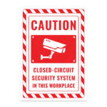 UL2511-ENG - Bu İşyerinde Kapalı Devre Güvenlik Sistemi Vardır İkaz ve Uyarı Levhası