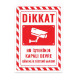 UL2511 - Bu İşyerinde Kapalı Devre Güvenlik Sistemi Vardır İkaz ve Uyarı Levhası