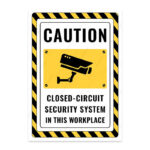 UL2512-ENG - Bu İşyerinde Kapalı Devre Güvenlik Sistemi Vardır İkaz ve Uyarı Levhası