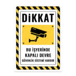 UL2512 - Bu İşyerinde Kapalı Devre Güvenlik Sistemi Vardır İkaz ve Uyarı Levhası