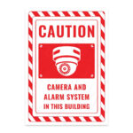 UL2531-ENG - Bu Binada Kamera ve Alarm Sistemi Vardır İkaz ve Uyarı Levhası
