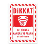UL2531 - Bu Binada Kamera ve Alarm Sistemi Vardır İkaz ve Uyarı Levhası