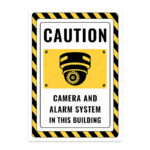 UL2532-ENG - Bu Binada Kamera ve Alarm Sistemi Vardır İkaz ve Uyarı Levhası