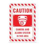 UL2533-ENG - Bu Alanda Kamera ve Alarm Sistemi Vardır İkaz ve Uyarı Levhası
