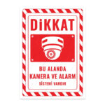 UL2533 - Bu Alanda Kamera ve Alarm Sistemi Vardır İkaz ve Uyarı Levhası
