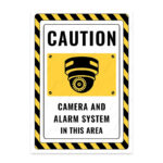 UL2534-ENG - Bu Alanda Kamera ve Alarm Sistemi Vardır İkaz ve Uyarı Levhası