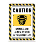 UL2536-ENG - Bu İşyerinde Kamera ve Alarm Sistemi Vardır İkaz ve Uyarı Levhası