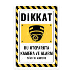 UL2542 - Bu Otoparkta Kamera ve Alarm Sistemi Vardır İkaz ve Uyarı Levhası