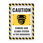 UL2546-ENG - Bu Depoda Kamera ve Alarm Sistemi Vardır İkaz ve Uyarı Levhası