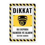 UL2546 - Bu Depoda Kamera ve Alarm Sistemi Vardır İkaz ve Uyarı Levhası