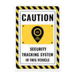 UL2552-ENG - Bu Araçta Güvenli Takip Sistemi Vardır İkaz ve Uyarı Levhası