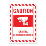 UL2555-ENG - Dikkat Kamera Kayıt Sistemi Vardır İkaz ve Uyarı Levhası