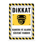 UL2562 - Dikkat Kamera ve Alarm Sistemi Vardır İkaz ve Uyarı Levhası