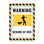 UL2574-ENG - Dikkat Köpek Var İkaz ve Uyarı Levhası
