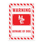 UL2589-ENG - Dikkat Köpek Var İkaz ve Uyarı Levhası