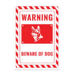 UL2593-ENG - Dikkat Köpek Var İkaz ve Uyarı Levhası