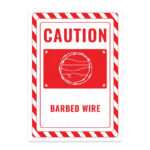 UL2597-ENG - Dikenli Tel İkaz ve Uyarı Levhası