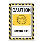 UL2598-ENG - Dikenli Tel İkaz ve Uyarı Levhası