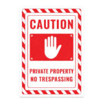 UL2599-ENG - Özel Mülktür İzinsiz Girilmez İkaz ve Uyarı Levhası