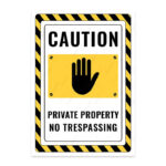 UL2600-ENG - Özel Mülktür İzinsiz Girilmez İkaz ve Uyarı Levhası