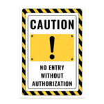 UL2604-ENG - İşi Olmayan Giremez İkaz ve Uyarı Levhası