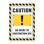 UL2609-ENG - İnşaat Sahasına Girmek Yasaktır İkaz ve Uyarı Levhası