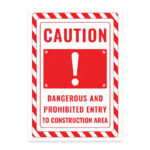 UL2614-ENG - Şantiye Sahasına Girmek Tehlikeli ve Yasaktır İkaz ve Uyarı Levhası