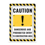 UL2615-ENG - Şantiye Sahasına Girmek Tehlikeli ve Yasaktır İkaz ve Uyarı Levhası