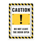UL2616-ENG - Kapıyı Açık Bırakma İkaz ve Uyarı Levhası