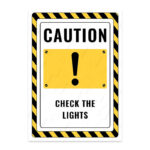 UL2618-ENG - Lambaları Kontrol Et İkaz ve Uyarı Levhası