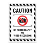 UL2626-ENG - Fotoğraf ve Video Çekmek Yasaktır İkaz ve Uyarı Levhası