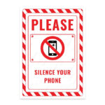 UL2627-ENG - Lütfen Telefonunuzu Sessize Alın İkaz ve Uyarı Levhası