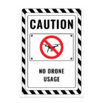 UL2632-ENG - Drone Kullanmak Yasaktır İkaz ve Uyarı Levhası
