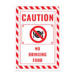 UL2637-ENG - Yiyecek Getirmek Yasaktır İkaz ve Uyarı Levhası
