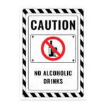 UL2640-ENG - Alkollü İçecek Yasaktır İkaz ve Uyarı Levhası