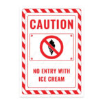 UL2641-ENG - Dondurma ile Girmek Yasaktır İkaz ve Uyarı Levhası